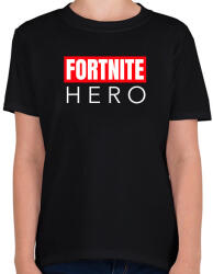 printfashion FORTNITE HERO - Gyerek póló - Fekete (10434645)