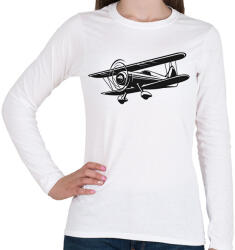 printfashion repülő gép - Női hosszú ujjú póló - Fehér (16069040)