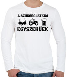 printfashion Traktoros szükségletek - Férfi hosszú ujjú póló - Fehér (16717506)