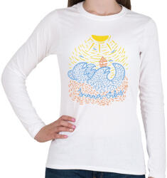 printfashion Nyári hangulat - Női hosszú ujjú póló - Fehér (420787)