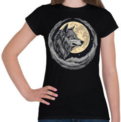 printfashion Farkas - Női póló - Fekete (16078849)