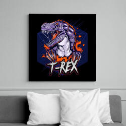 printfashion t-rex - Vászonkép - Fekete (15473756)