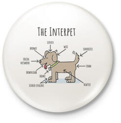 printfashion The Interpet - Kitűző, hűtőmágnes - Fehér (14053015)