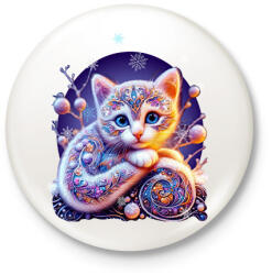 printfashion Cica alebrije stílusban - Kitűző, hűtőmágnes - Fehér (15131077)