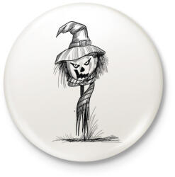 printfashion Halloween madárijesztő - Kitűző, hűtőmágnes - Fehér (5419858)
