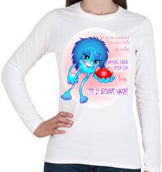 printfashion Csajozós póló - Női hosszú ujjú póló - Fehér (11816952)