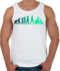 printfashion Robogó evolúció - Férfi atléta - Fehér (2237277)