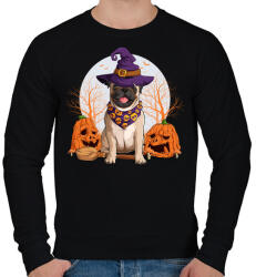 printfashion Mopsz halloween - Férfi pulóver - Fekete (5532262)