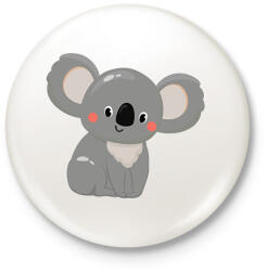 printfashion Koala maci - Kitűző, hűtőmágnes - Fehér (13849269)