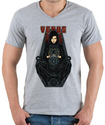 printfashion Vénusz - Férfi V-nyakú póló - Sport szürke (102616)