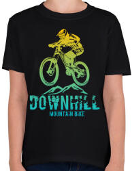 printfashion downhill - Gyerek póló - Fekete (4106303)