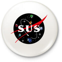 printfashion Among Us - NASA - Kitűző, hűtőmágnes - Fehér (4286480)