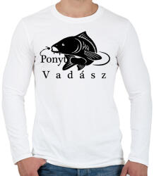 printfashion Ponty vadász - Férfi hosszú ujjú póló - Fehér (2453853)