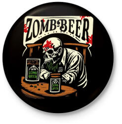 printfashion Zom-Beer - Kitűző, hűtőmágnes - Fekete (14056839)
