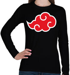 printfashion Akatsuki vörös felhő - Női hosszú ujjú póló - Fekete (5771728)