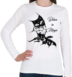 printfashion Believe in magic - Női hosszú ujjú póló - Fehér (13737675)