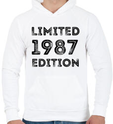 printfashion 1987 - Férfi kapucnis pulóver - Fehér (5064252)