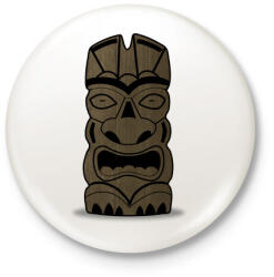 printfashion Tiki - Kitűző, hűtőmágnes - Fehér (3075833)