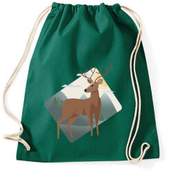 printfashion Szarvas az erdőben - Sportzsák, Tornazsák - Sötétzöld (5583589)