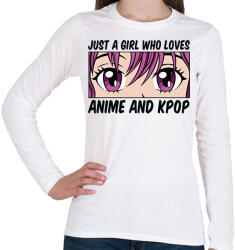 printfashion Anime és kpop - Női hosszú ujjú póló - Fehér (13218492)