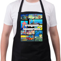 printfashion Spongyabob GTA - Kötény - Fekete (13786663)