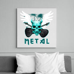 printfashion METAL2 - Vászonkép - Fehér (6627640)