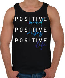 printfashion Positive mind Positive vibes Positive life - Férfi atléta - Fekete (16393954)