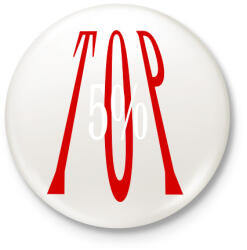 printfashion TOP 5% - Kitűző, hűtőmágnes - Fehér (13745881)
