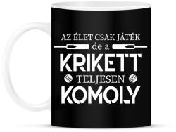 printfashion A krikett teljesen komoly - Bögre - Fekete (15835860)