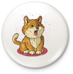 printfashion kutya - Kitűző, hűtőmágnes - Fehér (14478483)