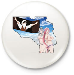 printfashion Levi Ackerman - Kitűző, hűtőmágnes - Fehér (7123002)