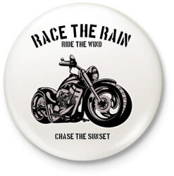 printfashion motorcycle - Kitűző, hűtőmágnes - Fehér (4235662)