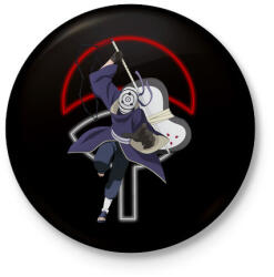 printfashion Uchiha Obito - Kitűző, hűtőmágnes - Fekete (5507501)