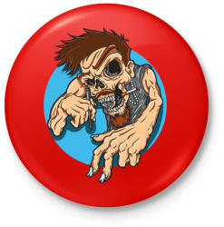 printfashion Művész fej - Kitűző, hűtőmágnes - Piros (3104580)