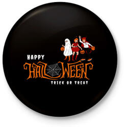 printfashion Happy Halloween Trick or Treat - Kitűző, hűtőmágnes - Fekete (14183458)