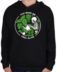 printfashion Kertész élet - Gyerek kapucnis pulóver - Fekete (12957342)