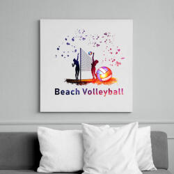 printfashion Beach Volleyball - Vászonkép - Fehér (6626596)