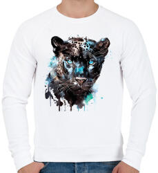 printfashion párduc - Férfi pulóver - Fehér (16164397)