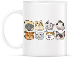 printfashion meme cats - Bögre - Fehér (4878707)