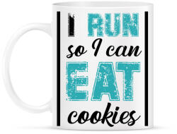 printfashion I run so I can eat cookies - Bögre - Fehér (7357539)