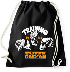 printfashion Dragon ball - Training to go Super Saiyan - Sportzsák, Tornazsák - Fekete (1480167)