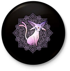 printfashion Espeon - Kitűző, hűtőmágnes - Fekete (14524009)
