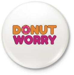 printfashion Donut-01 - Kitűző, hűtőmágnes - Fehér (5267199)