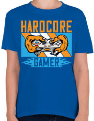 printfashion Hardcore gamer - Gyerek póló - Királykék (2665608)