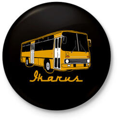 printfashion busz - Kitűző, hűtőmágnes - Fekete (16809776)