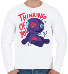 printfashion Horror figura - rád gondolok - Férfi pulóver - Fehér (5526550)