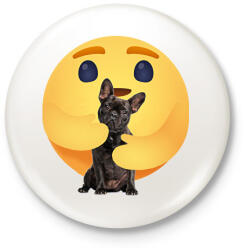 printfashion Francia bulldog - Kitűző, hűtőmágnes - Fehér (13042783)