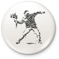 printfashion Virág vandalizmus - Kitűző, hűtőmágnes - Fehér (3075299)