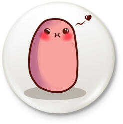 printfashion Krumpli - Kitűző, hűtőmágnes - Fehér (14038747)