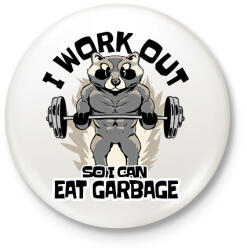 printfashion Gyúrós mosómedve - Kitűző, hűtőmágnes - Fehér (15586738)